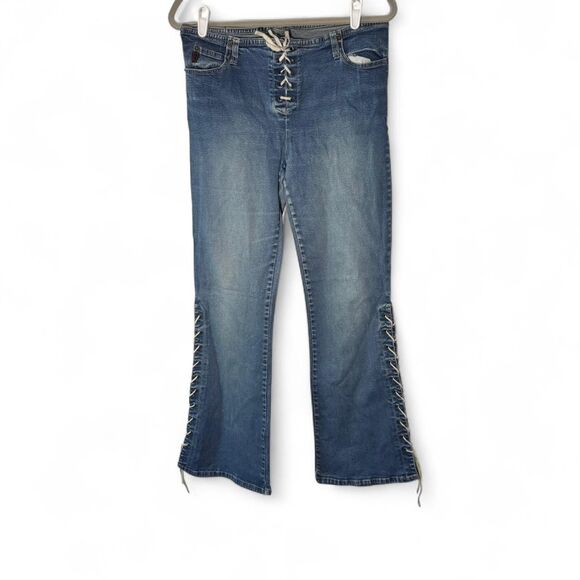 Mudd Y2K Lace Up Jeans Junior Sizing - Picture 1 of 7